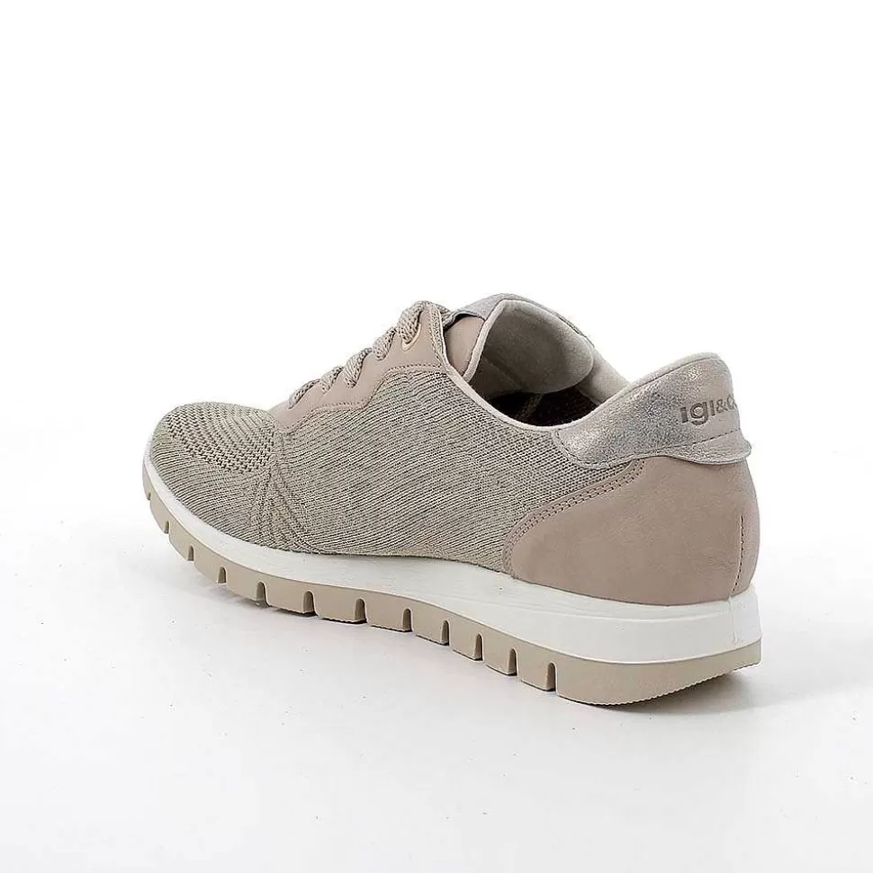 Beige-Platinum Women'S Sneakers-Igi&Co Sale