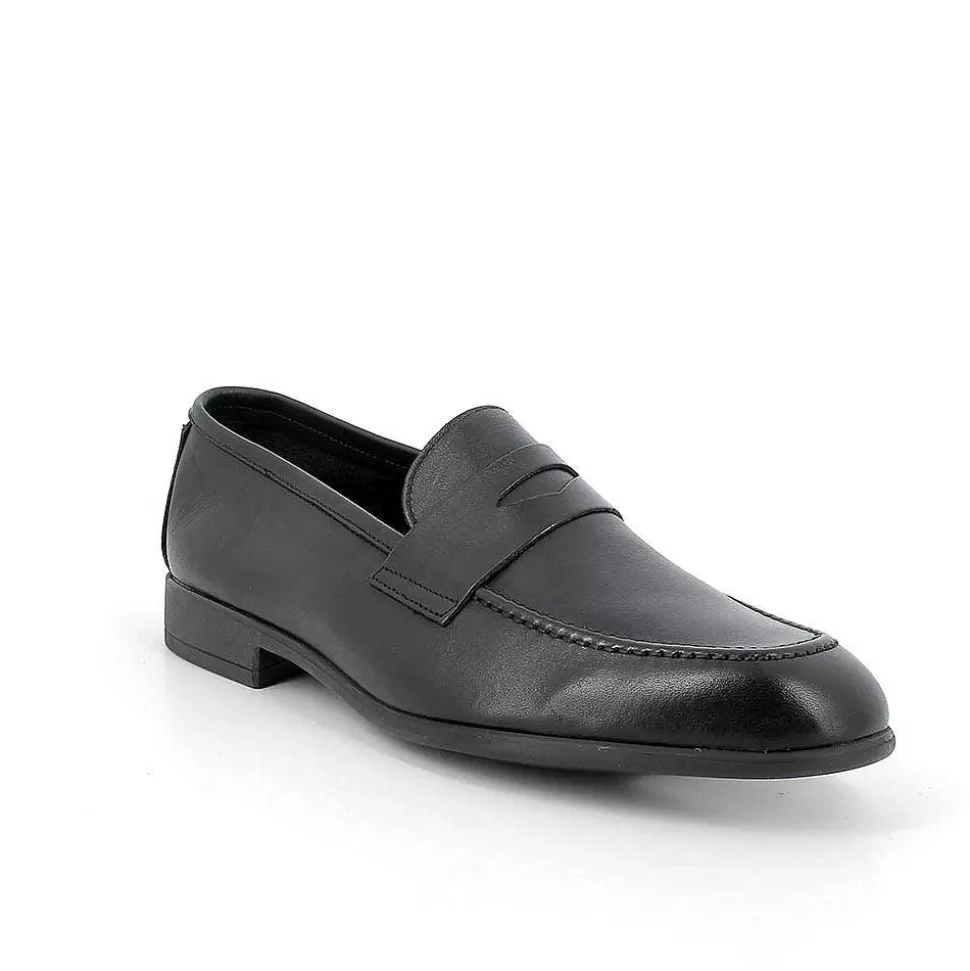 Black Men'S Leather Loafers-Igi&Co Best Sale
