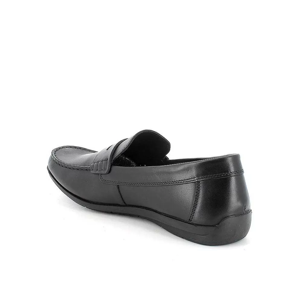 Black Men'S Leather Loafers-Igi&Co Best Sale