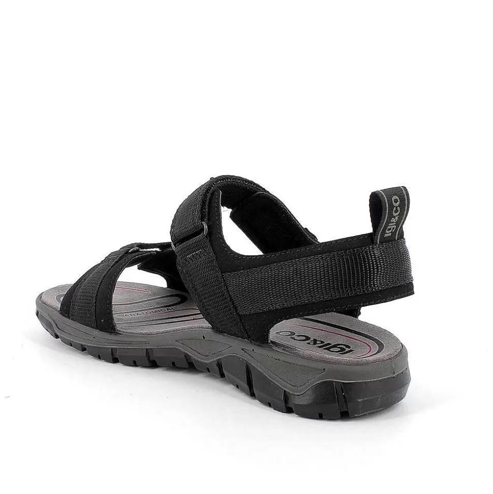 Black Men'S Sandals-Igi&Co Store