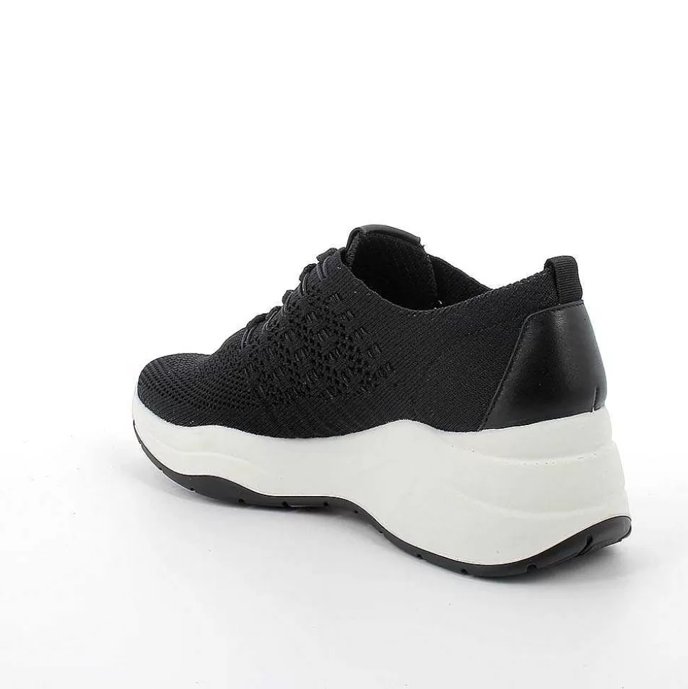 Black Women'S Wedge Sneakers-Igi&Co Shop