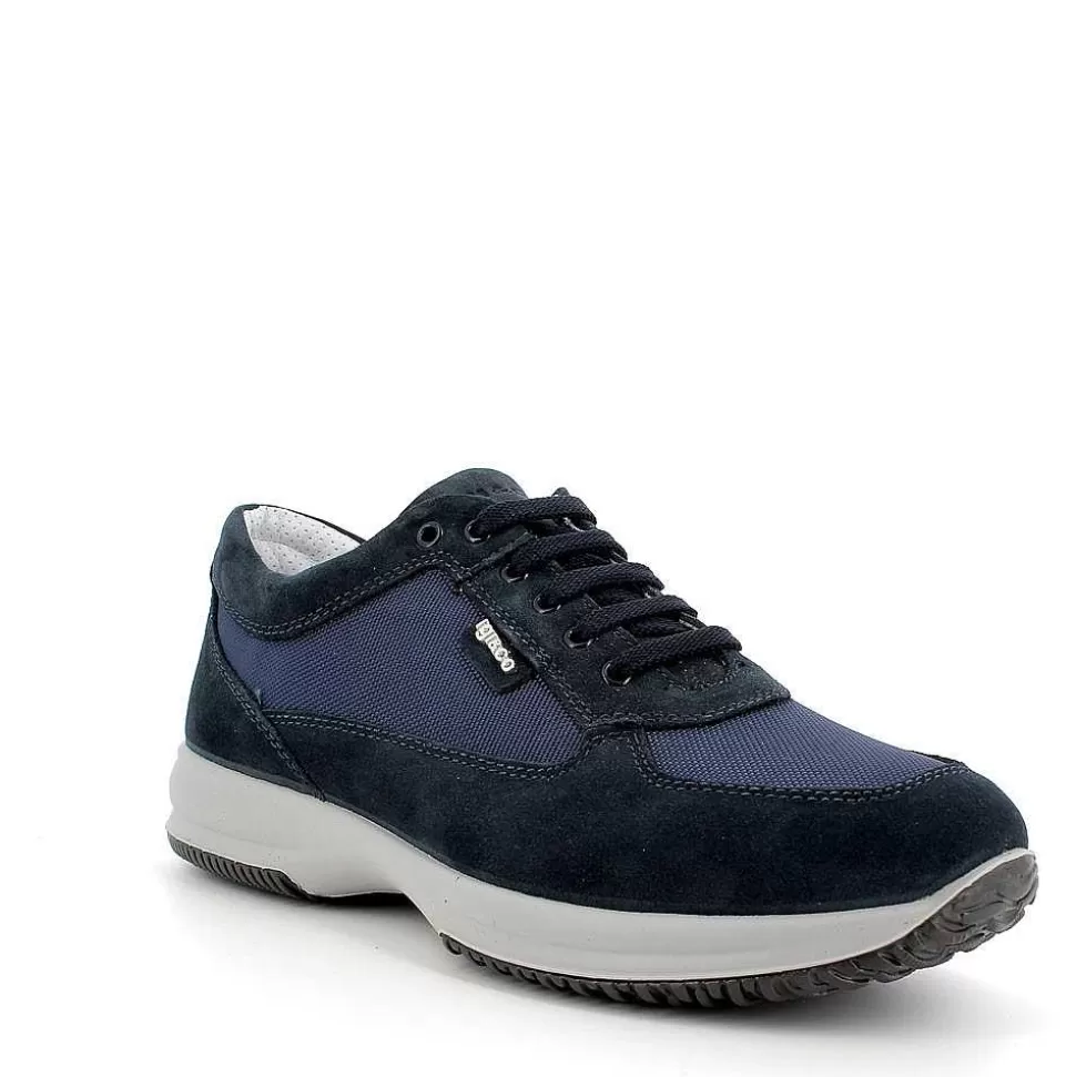 Blue Men'S Sneaker-Igi&Co Sale