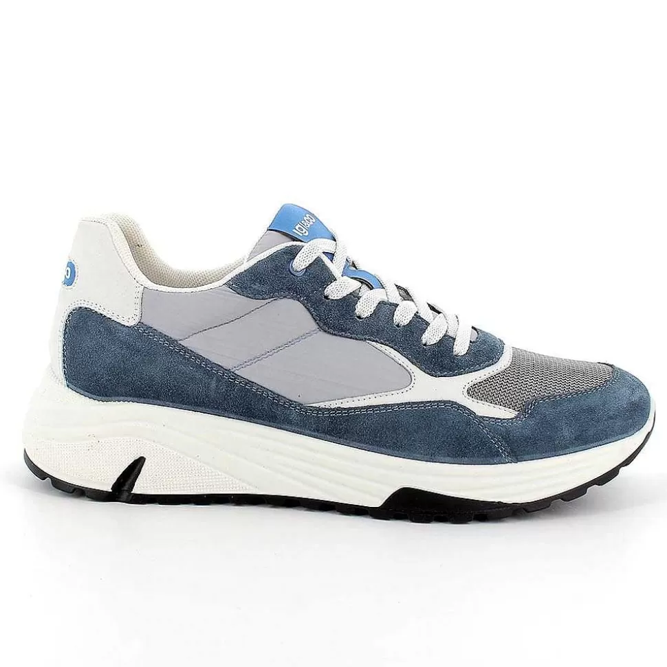 Light Blue Men'S Sneakers-Igi&Co Fashion
