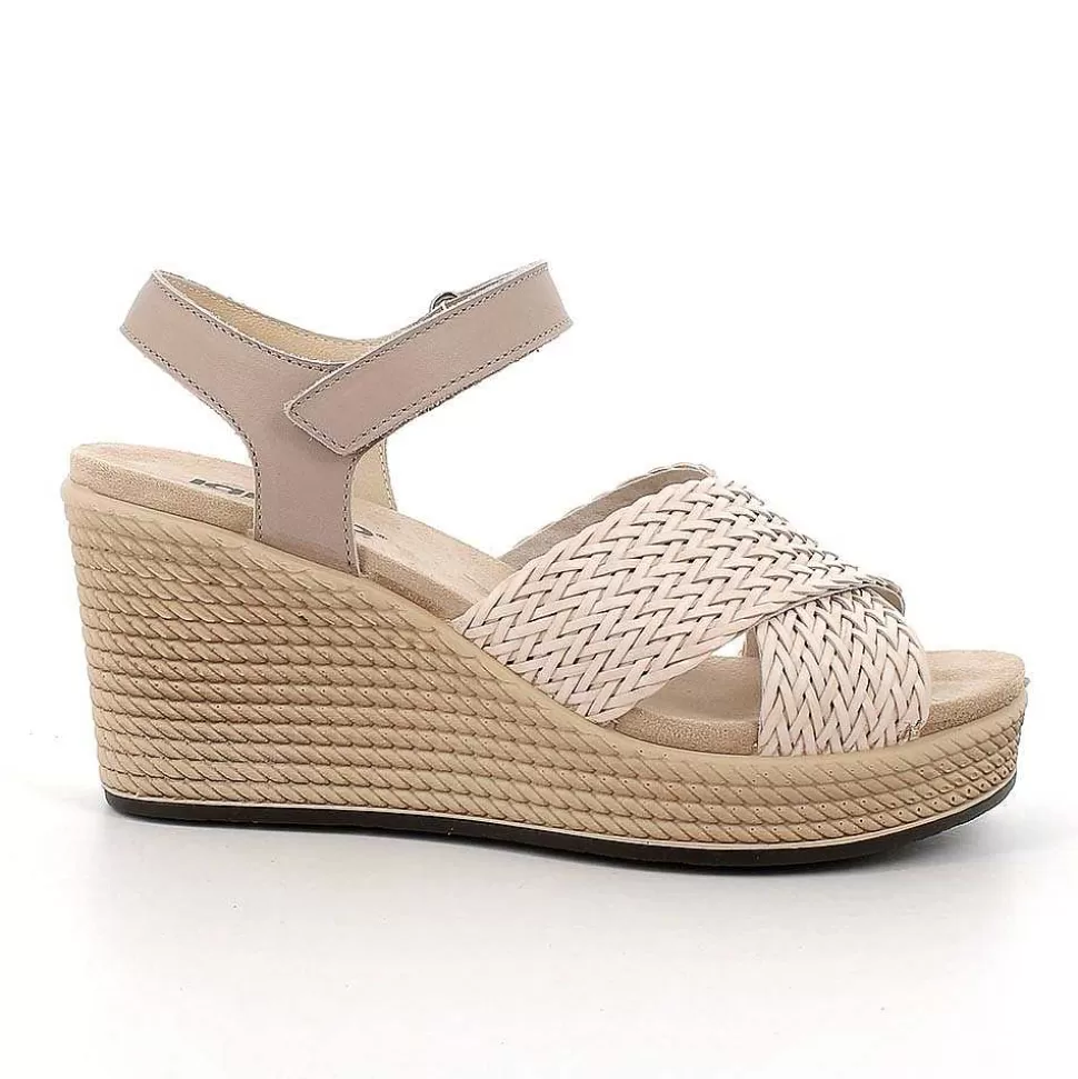 Mink Women'S Leather Wedge Sandals-Igi&Co Flash Sale