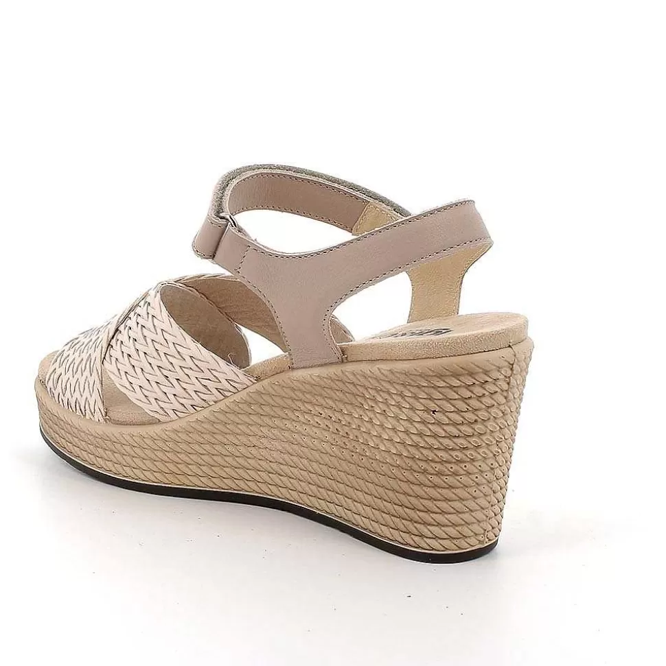 Mink Women'S Leather Wedge Sandals-Igi&Co Flash Sale