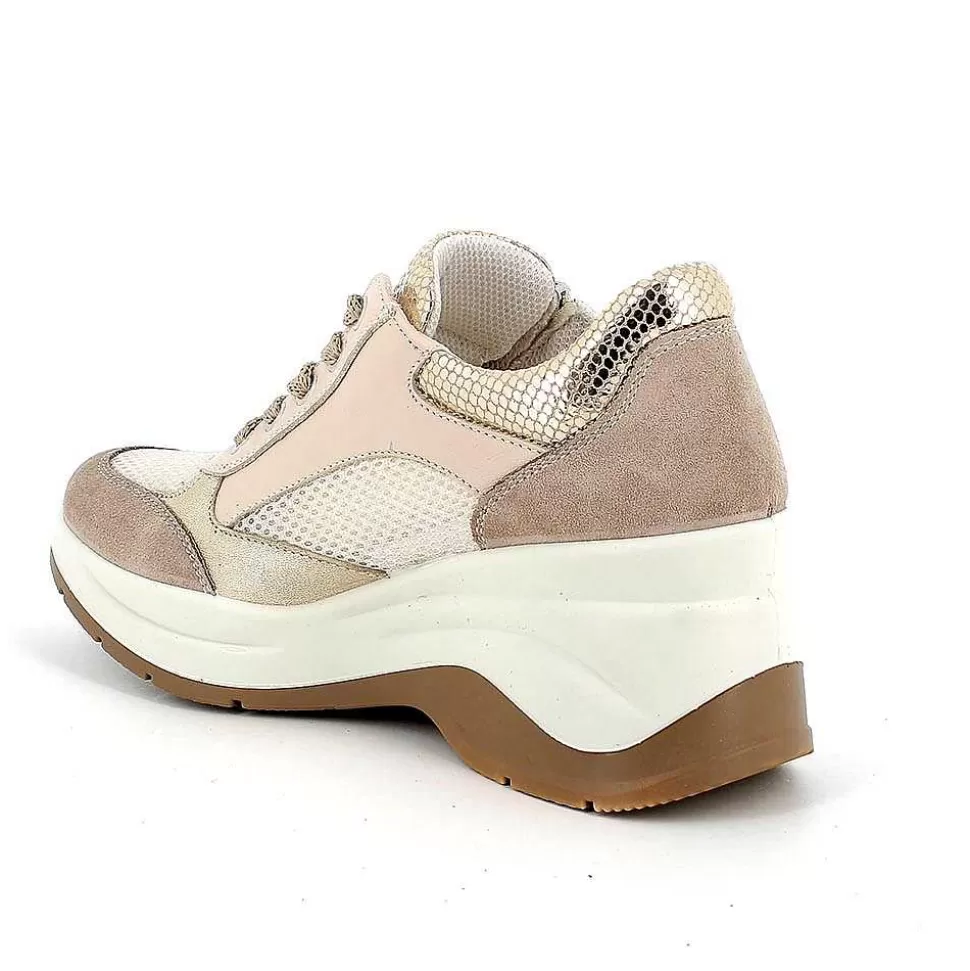 Mink-White Women'S Wedge Sneakers-Igi&Co Best