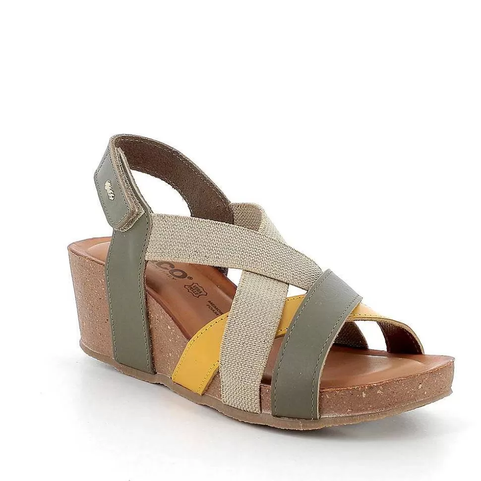 Mud Women'S Leather Wedge Sandals-Igi&Co Hot