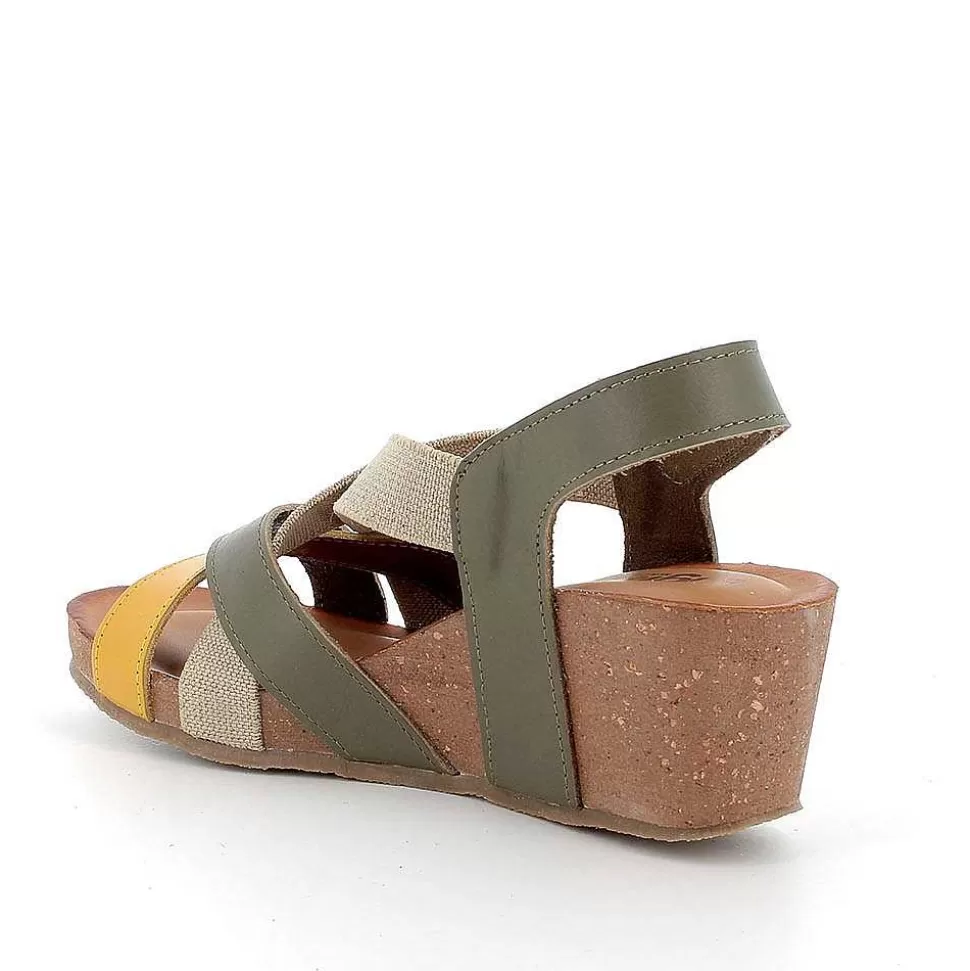 Mud Women'S Leather Wedge Sandals-Igi&Co Hot