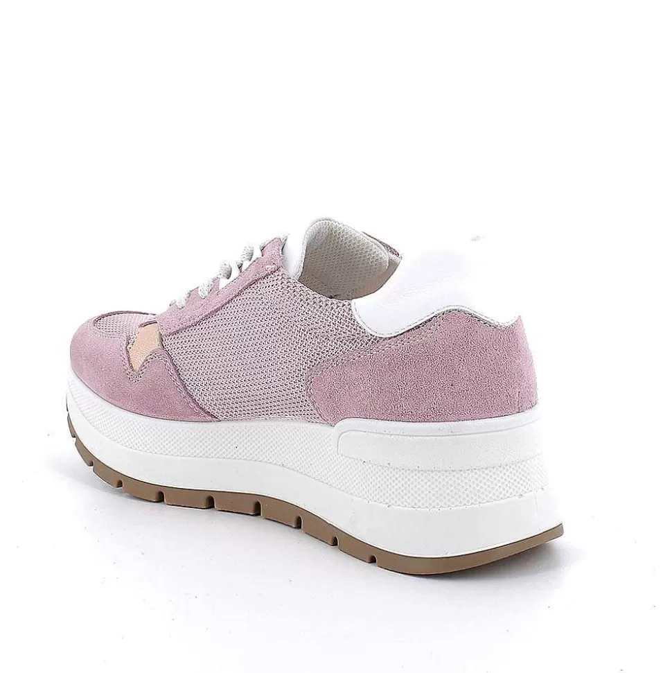 Pink-Chiffon Women'S Wedge Sneakers-Igi&Co Flash Sale