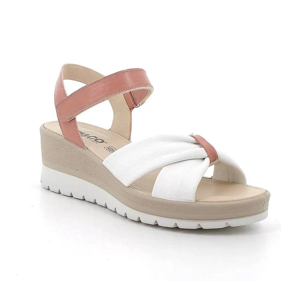 Powder-White Women'S Wedge Sandals-Igi&Co Best Sale