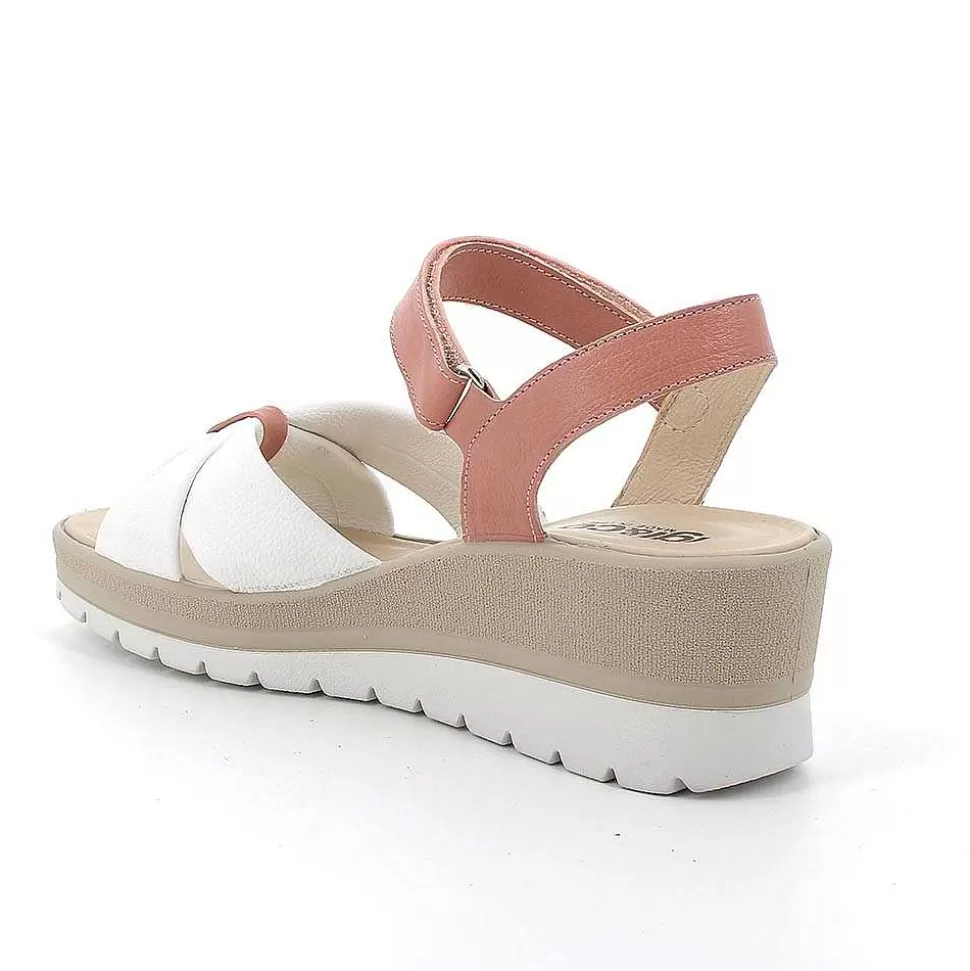 Powder-White Women'S Wedge Sandals-Igi&Co Best Sale