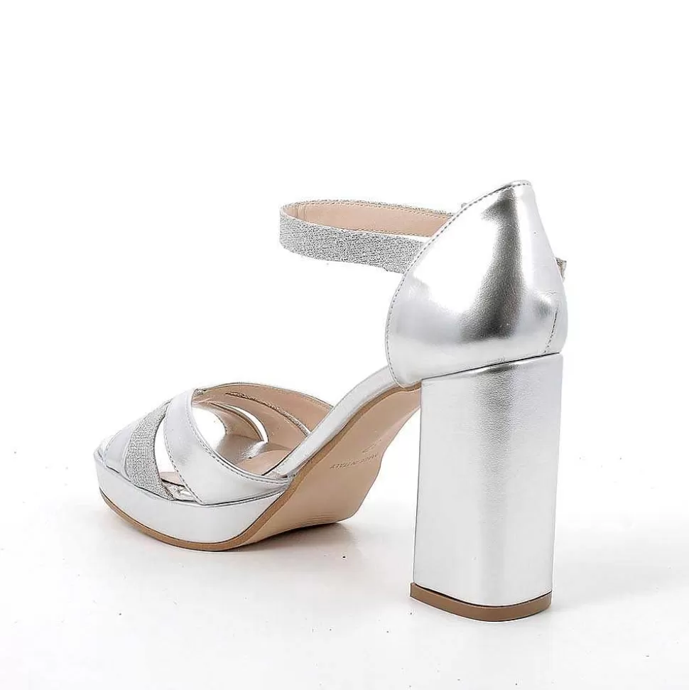 Silver Women'S Heeled And Platform Sandals-Igi&Co Store