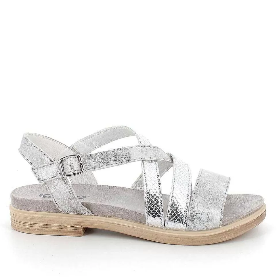 silver_womens_leather_sandals_1.webp Silver Women'S Leather Sandals-Igi&Co New