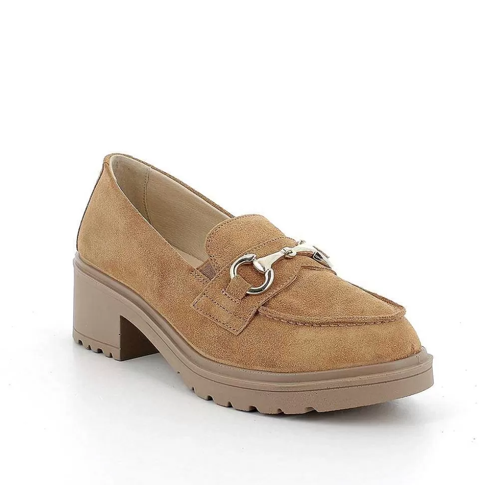 womens_leather_heeled_loafers_tan_2.webp Women'S Leather Heeled Loafers Tan-Igi&Co Clearance