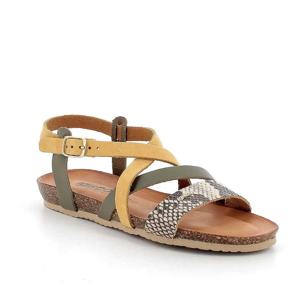 Yellow-Rock Women'S Leather Sandals-Igi&Co Discount